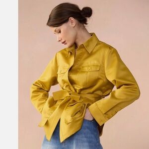 Cynthia Rowley Chartreuse / Yellow top size large